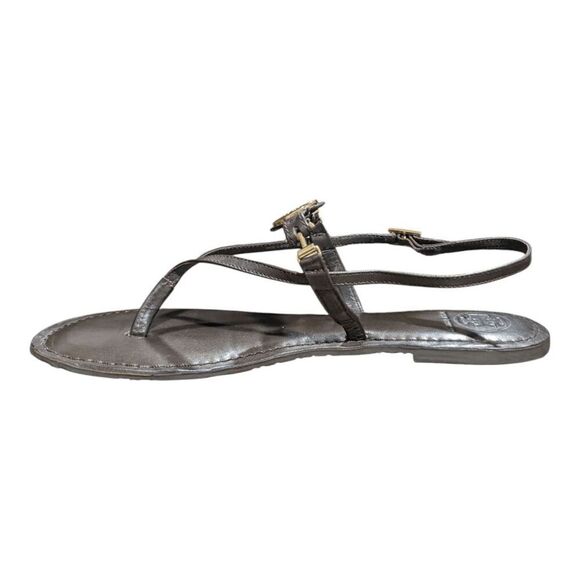 TORY BURCH Ali Brown Leather Strappy Slingback Sandal Size 10.5M - Picture 5 of 8